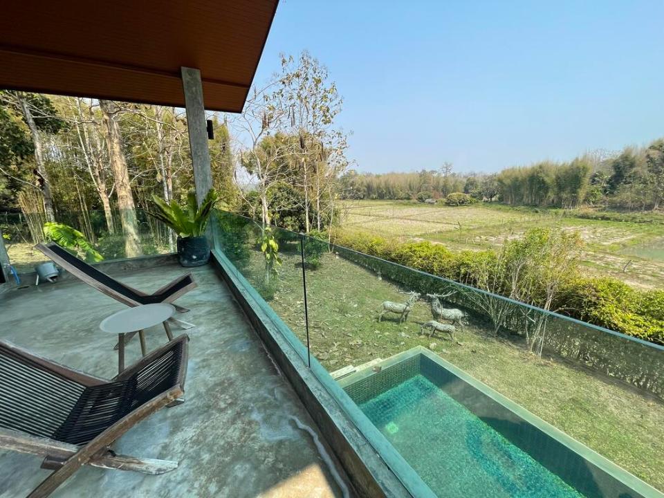 Beautiful Modern Balinese Pool Villa surrouded by rice paddies