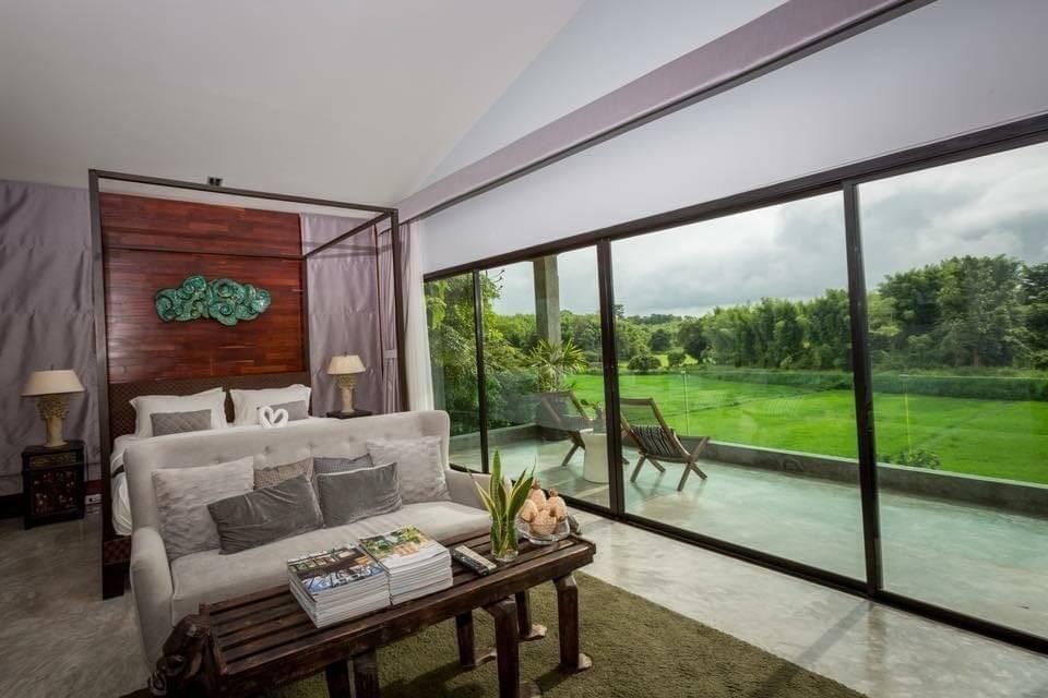Beautiful Modern Balinese Pool Villa surrouded by rice paddies