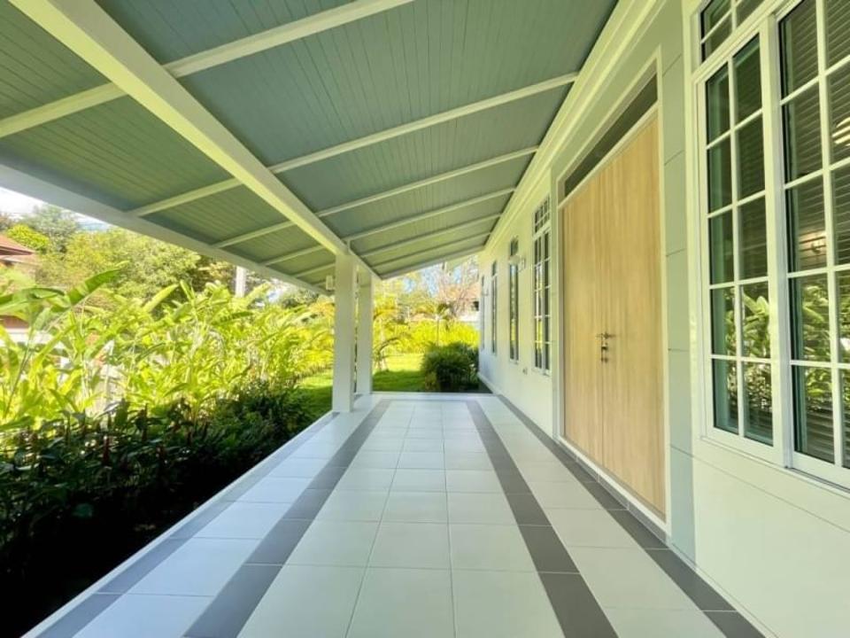 New built single storey Lake side house for sale with greenery view, located in community gate in Doi Saket area