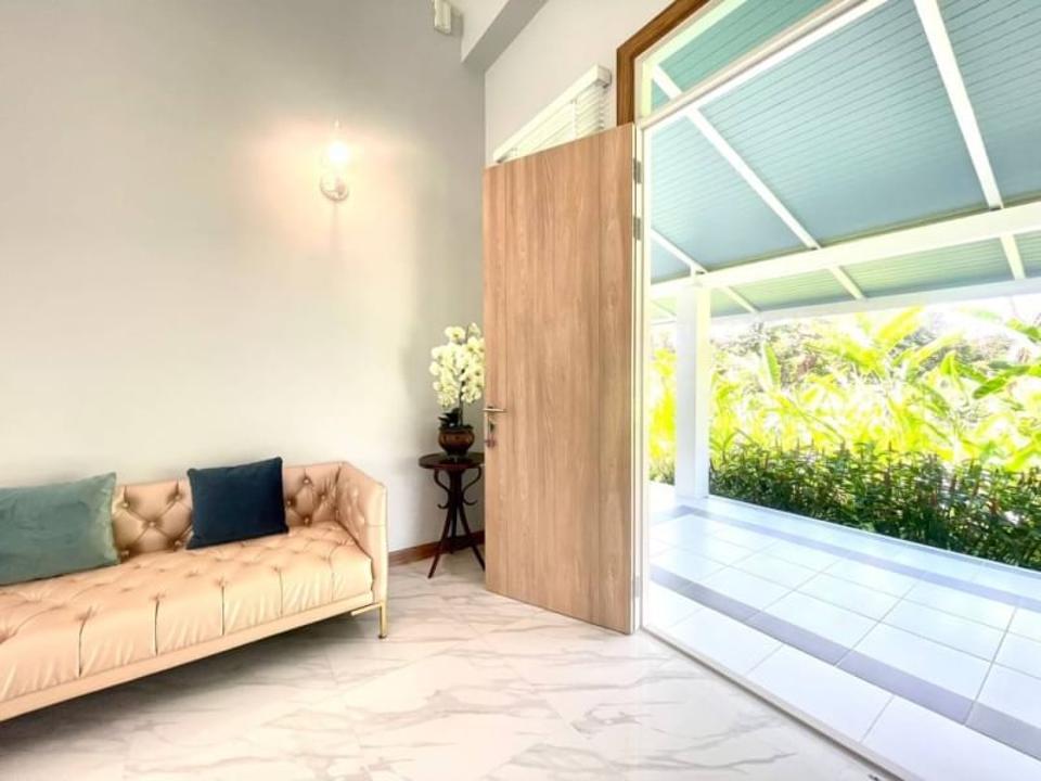 New built single storey Lake side house for sale with greenery view, located in community gate in Doi Saket area