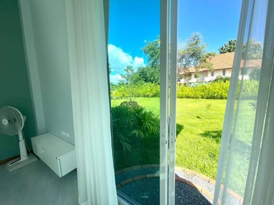 New built single storey Lake side house for sale with greenery view, located in community gate in Doi Saket area