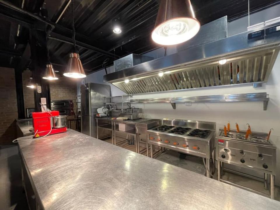 The Brand New Modern Loft Industrial Style Upscale and Humble Restaurant with some green outdoor landscaping Parking Ready for Business in San Phi Suea 15 minutes to City Center